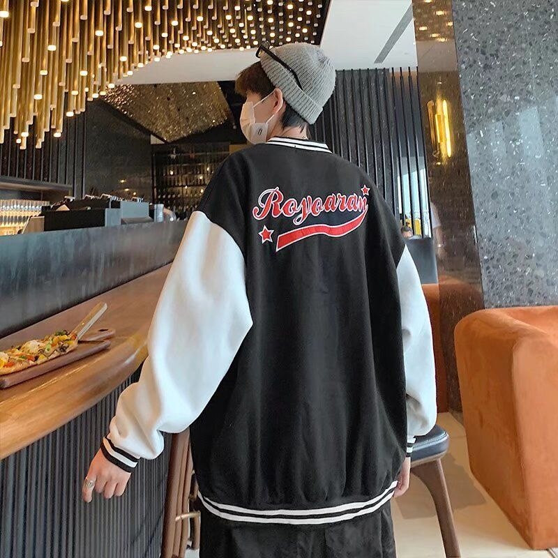 Νέα Μόδα Μαύρα Ανδρικά Μπουφάν Πουκάμισο Μπέιζμπολ Casual Γιλέκο για Ζευγάρι Ανδρικά ρούχα Άνοιξη και Φθινόπωρο Loose Top Plus Size