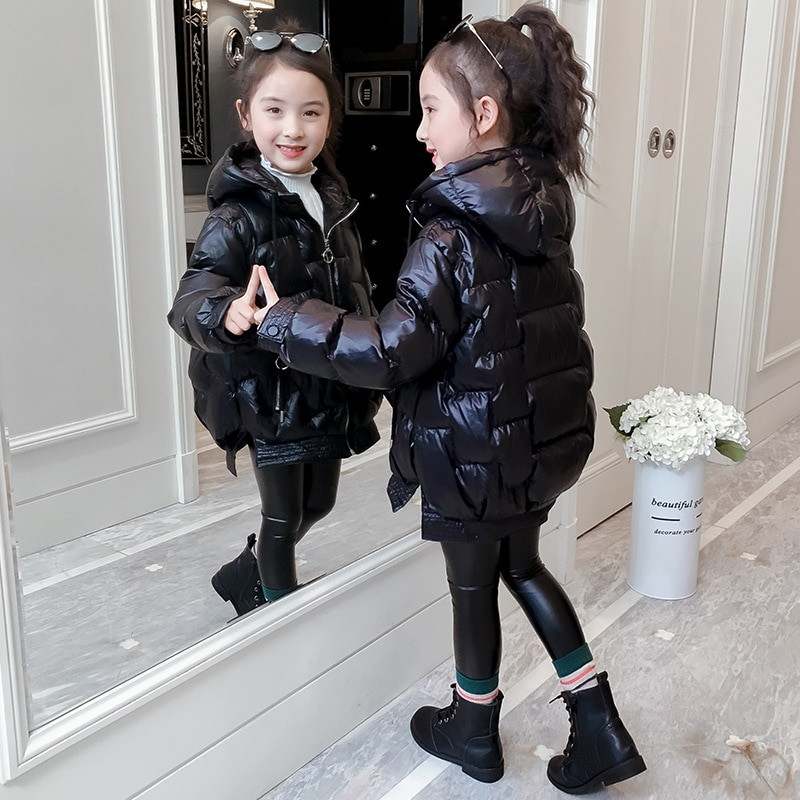 Djevojka Zimska crvena crna nova jakna Modna ležerna parka s kapuljačom Teen Kids Pamučna jakna Parka Debeli topli kaput Vruća rasprodaja
