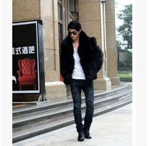 Muška bunda od umjetnog krzna Korejska modna uska odjeća Zimski smeđi pahuljasti topli kaput Plus veličina Xxxl 4xl Ležerna muška termo jakna