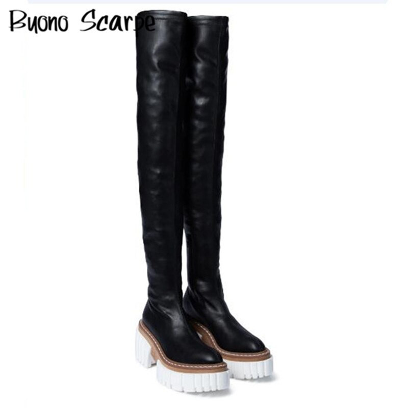 Ženske čizme  2021. Nove crne cipele s platformom Debeli potplat Ženske ležerne Chelsea čizme Britanske