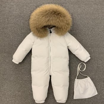 Παιδικά Χειμερινά -30 C Thicken Down Jacket Girl Outside Warm Clothing Boy Winter Jacket for Russian Toddler Outerwear Romper Coats