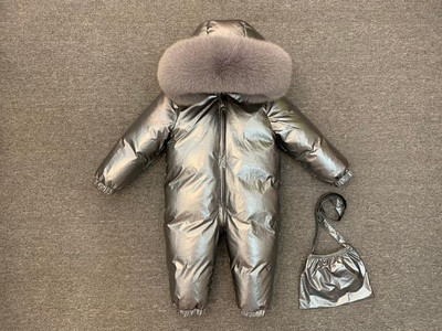 Bērnu ziemas -30C bieza dūnu jaka meitenei ārā silts apģērbs zēnu ziemas jaka krievu maziem bērnu virsdrēbēm, mēteļi