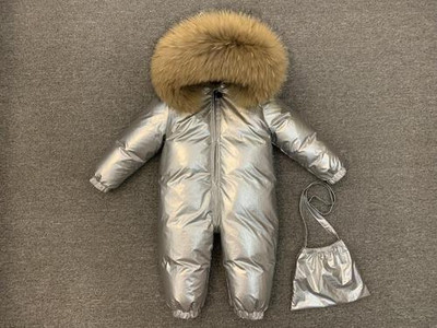 Bērnu ziemas -30C bieza dūnu jaka meitenei ārā silts apģērbs zēnu ziemas jaka krievu maziem bērnu virsdrēbēm, mēteļi