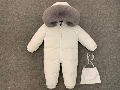 Bērnu ziemas -30C bieza dūnu jaka meitenei ārā silts apģērbs zēnu ziemas jaka krievu maziem bērnu virsdrēbēm, mēteļi