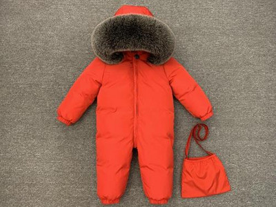 Bērnu ziemas -30C bieza dūnu jaka meitenei ārā silts apģērbs zēnu ziemas jaka krievu maziem bērnu virsdrēbēm, mēteļi