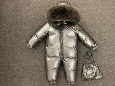 Bērnu ziemas -30C bieza dūnu jaka meitenei ārā silts apģērbs zēnu ziemas jaka krievu maziem bērnu virsdrēbēm, mēteļi