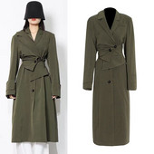 Μινιμαλιστικό μπουφάν με μασίφ τουνίκ Γυναικείο πέτο μακρυμάνικο ψηλόμεσο vintage αντιανεμικό γυναικεία μόδα Νέα ρούχα