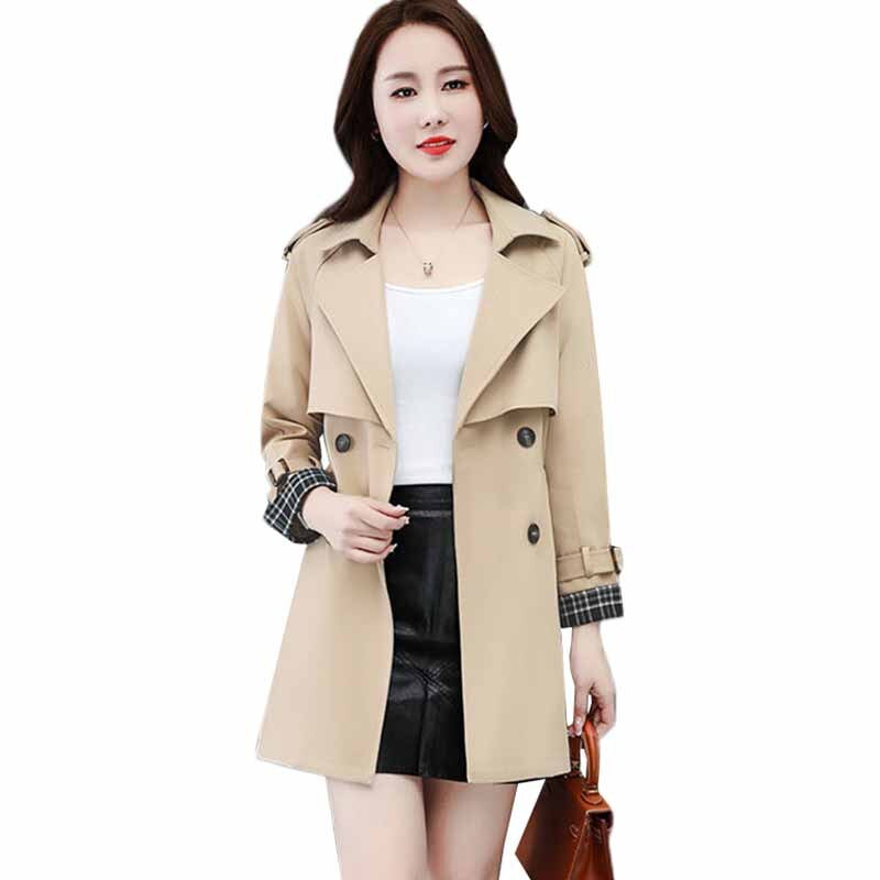 Trenčmētelis sievietēm 2022. gada rudens ikdienišķa sieviešu kārtas divrindu mēteļi, gari trenji Eleganti gari eleganti sieviešu virsdrēbes, vējjaka