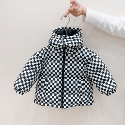 Ziemas zēnu un meiteņu pleds Raksturīgs stils siltā dūnu jaka 1-6 gadus veciem bērnu siltā dūnu jaka