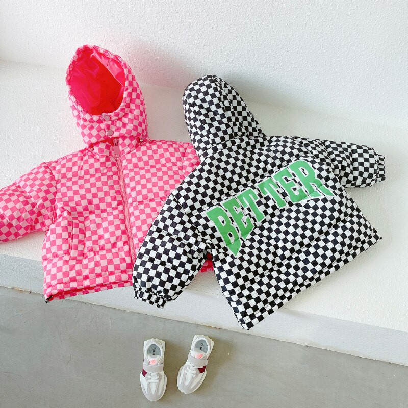 Ziemas zēnu un meiteņu pleds Raksturīgs stils siltā dūnu jaka 1-6 gadus veciem bērnu siltā dūnu jaka