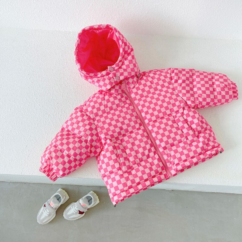 Ziemas zēnu un meiteņu pleds Raksturīgs stils siltā dūnu jaka 1-6 gadus veciem bērnu siltā dūnu jaka