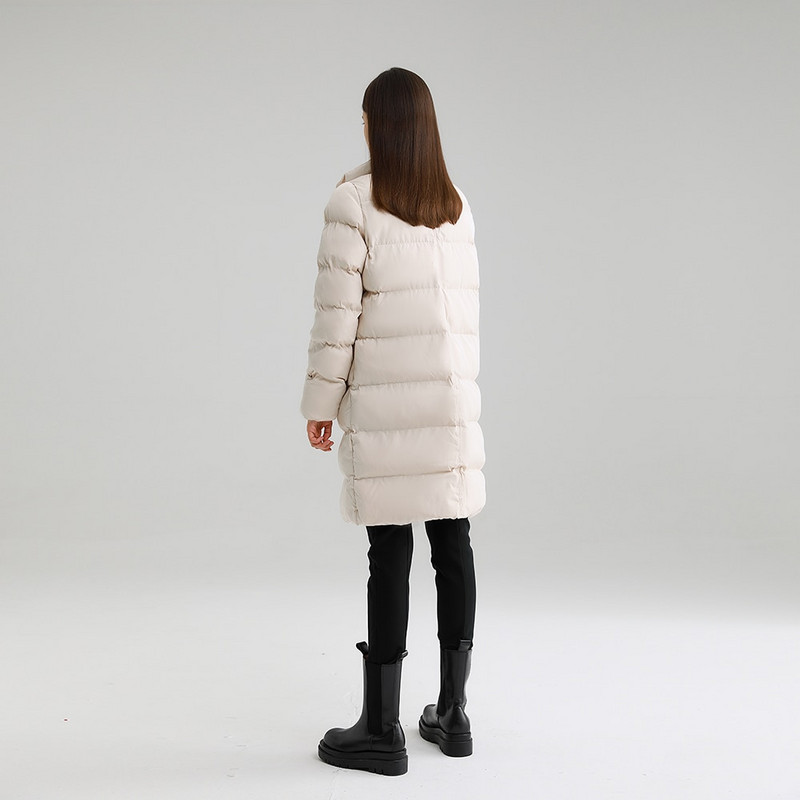 Debeli pamučni kaput Oversize Dugačke parke za zimu 2022. dugih rukava s gumbima i džepovima Ženska topla pufer jakna Parka s markom