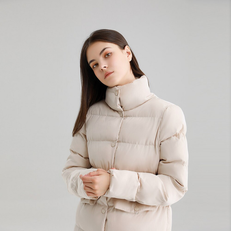 Debeli pamučni kaput Oversize Dugačke parke za zimu 2022. dugih rukava s gumbima i džepovima Ženska topla pufer jakna Parka s markom