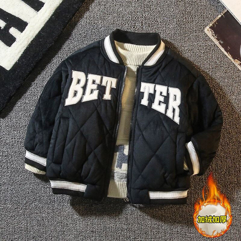 2021. gada zēnu bērnu ziemas jaka beisbola uzvalks Bomber, mazs kokvilnas bērnu apģērbs pusaudžu meitenēm, mēteļi un žaketes, sniega apģērbs
