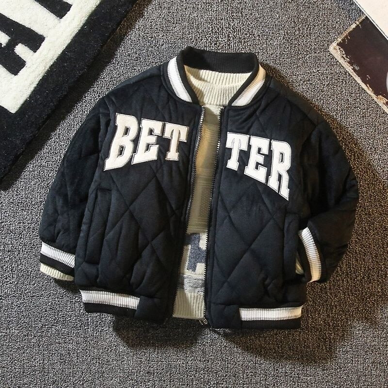 2021. gada zēnu bērnu ziemas jaka beisbola uzvalks Bomber, mazs kokvilnas bērnu apģērbs pusaudžu meitenēm, mēteļi un žaketes, sniega apģērbs
