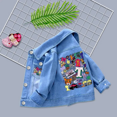 Ανοιξιάτικα παιδικά παλτό μόδας Μοντέρνα τζιν παλτό για κορίτσια Ανοιξιάτικα παιδικά ρούχα Βρεφικά ρούχα για κορίτσια Εξωτερικά τζιν μπουφάν