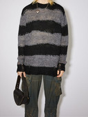 Brīvi cauruļu svītru džemperis Sieviešu vilnas mohēras maisījumi sievietēm ar garām piedurknēm trikotāžas džemperis O veida kakla džemperis, 2022. gada agrs rudens