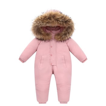 -30 Χειμωνιάτικο ζεστό Snowsuit Αγόρι 90% Μπουφάν Duck Down Βρεφικό πανωφόρι νήπιο κορίτσι Ρούχα Παιδική Ολόσωμη φόρμα 2~6 ετών parka γούνινα ρούχα