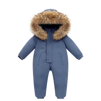 -30 Χειμωνιάτικο ζεστό Snowsuit Αγόρι 90% Μπουφάν Duck Down Βρεφικό πανωφόρι νήπιο κορίτσι Ρούχα Παιδική Ολόσωμη φόρμα 2~6 ετών parka γούνινα ρούχα