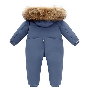 -30 Χειμωνιάτικο ζεστό Snowsuit Αγόρι 90% Μπουφάν Duck Down Βρεφικό πανωφόρι νήπιο κορίτσι Ρούχα Παιδική Ολόσωμη φόρμα 2~6 ετών parka γούνινα ρούχα