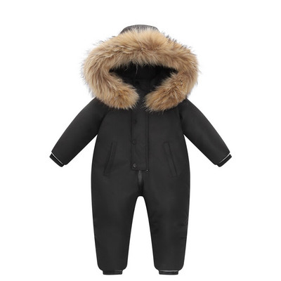 -30 Talvine soe lumeülikond poisile 90% pardi sulejope Imiku mantel väikelapse tüdrukule riided Kid Jumpsuit 2-6a parka ehtsast karusnahast riided