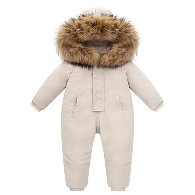 -30 Χειμωνιάτικο ζεστό Snowsuit Αγόρι 90% Μπουφάν Duck Down Βρεφικό πανωφόρι νήπιο κορίτσι Ρούχα Παιδική Ολόσωμη φόρμα 2~6 ετών parka γούνινα ρούχα