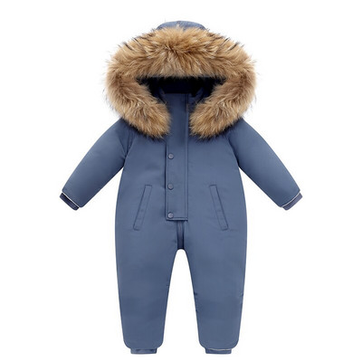 -30 Χειμωνιάτικο ζεστό Snowsuit Αγόρι 90% Μπουφάν Duck Down Βρεφικό πανωφόρι νήπιο κορίτσι Ρούχα Παιδική Ολόσωμη φόρμα 2~6 ετών parka γούνινα ρούχα