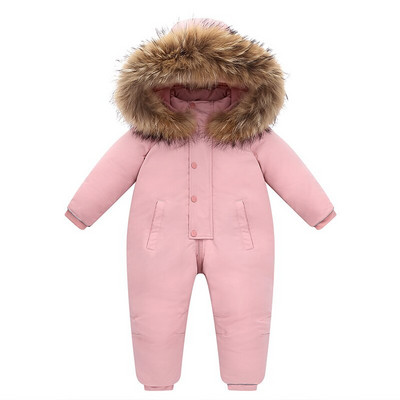 -30 Χειμωνιάτικο ζεστό Snowsuit Αγόρι 90% Μπουφάν Duck Down Βρεφικό πανωφόρι νήπιο κορίτσι Ρούχα Παιδική Ολόσωμη φόρμα 2~6 ετών parka γούνινα ρούχα