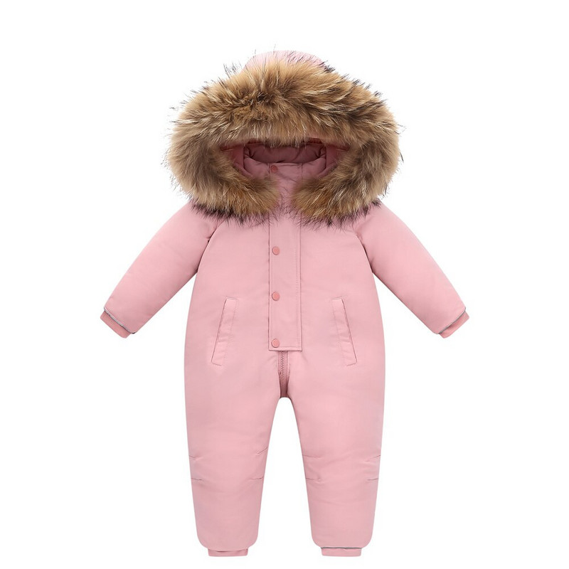 -30 Χειμωνιάτικο ζεστό Snowsuit Αγόρι 90% Μπουφάν Duck Down Βρεφικό πανωφόρι νήπιο κορίτσι Ρούχα Παιδική Ολόσωμη φόρμα 2~6 ετών parka γούνινα ρούχα