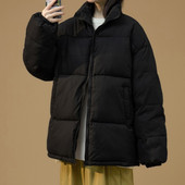 NELLARGEL Γυναικείο Χειμερινό Harajuku Puffer Jacket Parkas 2022 Γυναικείο χοντρό πολύχρωμο κορεάτικο παλτό με φούσκα για κορίτσι μαύρο μπουφάν