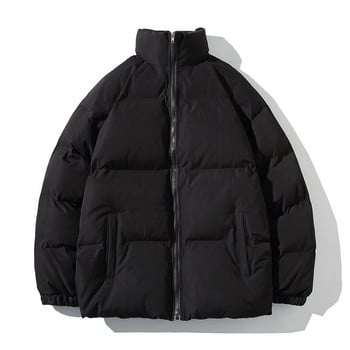 NELLARGEL Γυναικείο Χειμερινό Harajuku Puffer Jacket Parkas 2022 Γυναικείο χοντρό πολύχρωμο κορεάτικο παλτό με φούσκα για κορίτσι μαύρο μπουφάν