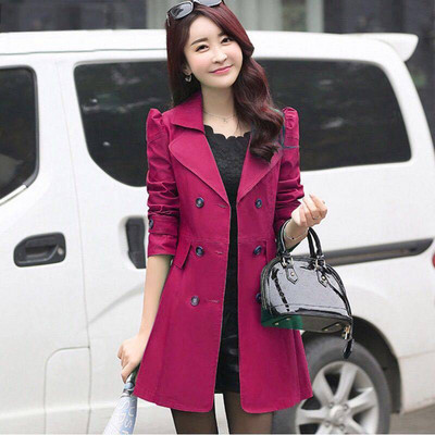 Νέα γυναικεία καμπαρντίνα 2022 Ανοιξιάτικη γυναικεία φθινοπωρινή γυναικεία αντιανεμική διπλό στήθος Γυναικεία λεπτή μεσαία μακριά casual πανωφόρια γυναικεία παλτό