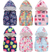 Χοντρό ζεστό γιλέκο για κορίτσια Μεγάλο βαρύ γιλέκο με κουκούλα λουλουδιών συν βελούδο 2-7 ετών Παιδικά ρούχα Δώρο γενεθλίων