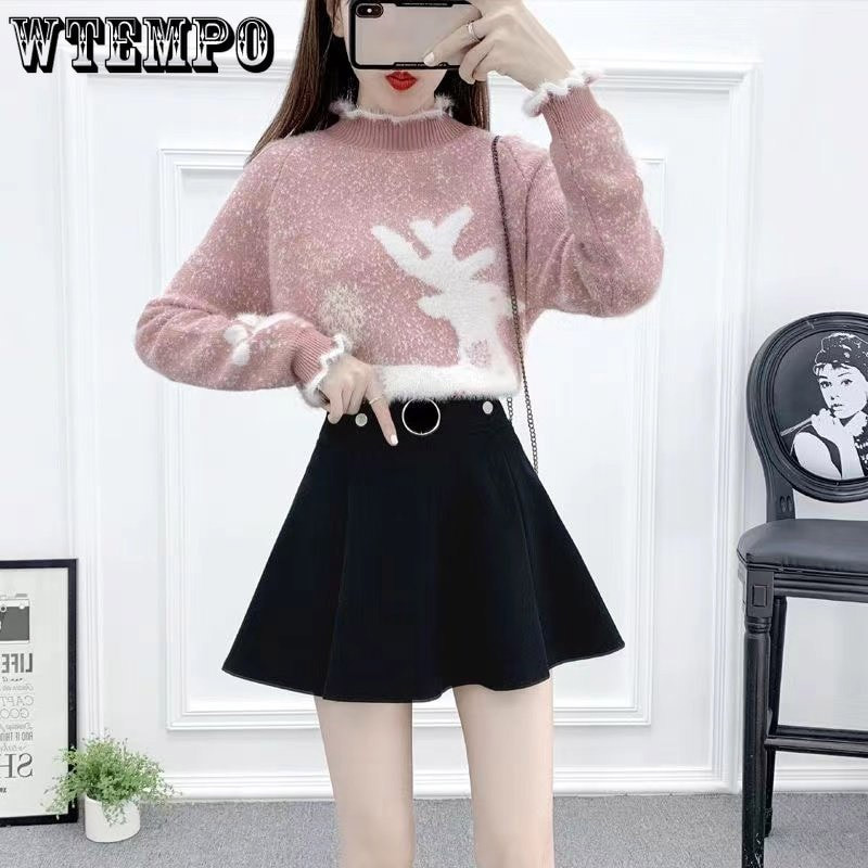 Πουλόβερ στρογγυλή λαιμόκοψη Πουλόβερ Κασμίρ Ζεστό πουλόβερ Χειμώνας Γυναικείο πουλόβερ μακρυμάνικο μεγάλο μέγεθος χονδρικής