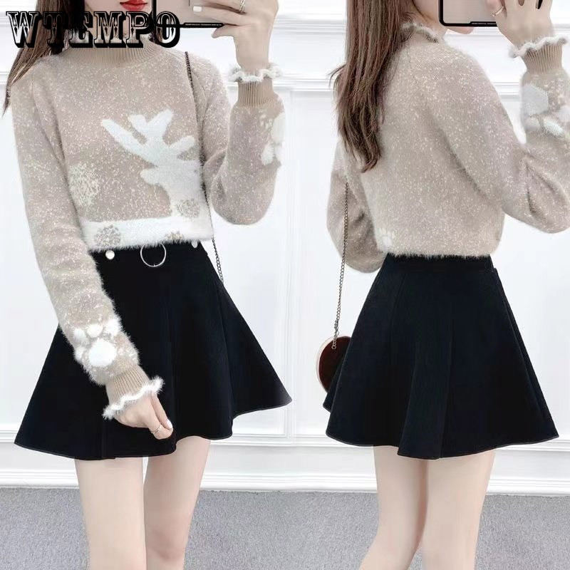 Πουλόβερ στρογγυλή λαιμόκοψη Πουλόβερ Κασμίρ Ζεστό πουλόβερ Χειμώνας Γυναικείο πουλόβερ μακρυμάνικο μεγάλο μέγεθος χονδρικής