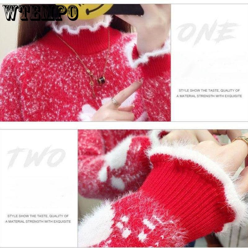 Πουλόβερ στρογγυλή λαιμόκοψη Πουλόβερ Κασμίρ Ζεστό πουλόβερ Χειμώνας Γυναικείο πουλόβερ μακρυμάνικο μεγάλο μέγεθος χονδρικής