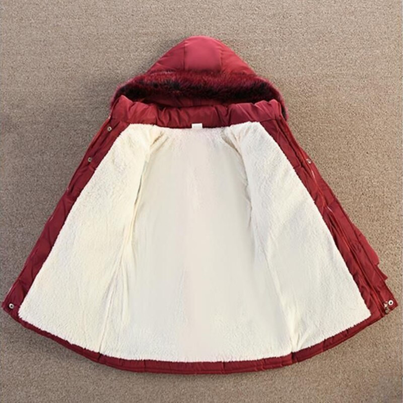 4 5 6 8 10 gadi Ziemas meiteņu jakas saglabā siltumu Modes kažokādas apkakle Princeses mētelis ar kapuci rāvējslēdzējs Vēja necaurlaidīgs virsdrēbes Bērnu apģērbs