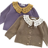 Jesenski kaput za djevojčice Dječji pulover Pleteni kardigani za malu djecu Retro pletenina za novorođenčad Pamučna dječja jakna dugih rukava Gornji pulover