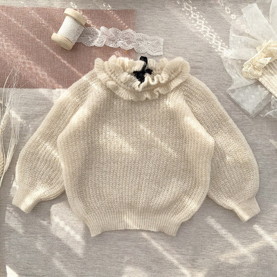 Jesenski kaput za djevojčice Dječji pulover Pleteni kardigani za malu djecu Retro pletenina za novorođenčad Pamučna dječja jakna dugih rukava Gornji pulover