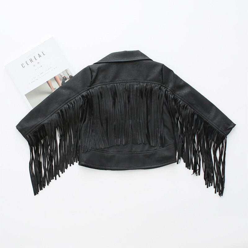 Djevojačka modna kožna motociklistička kožna jakna s reverom Proljeće jesen Dječje jakne za djevojčice