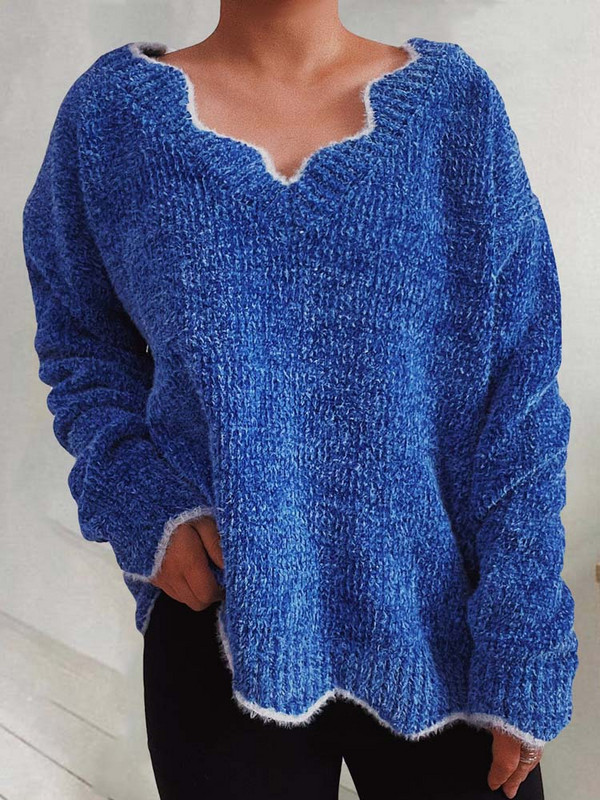 Γυναικείο πουλόβερ με ζιβάγκο σενίλ 2022 Νέα χειμερινή ψεύτικη γούνα βιζόν πάχυνση Ζεστά πουλόβερ Ακανόνιστα χαλαρά πλεκτά μπλουζάκια 4XL 5XL