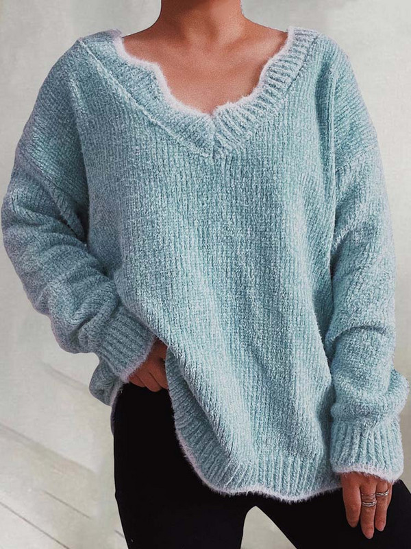 Γυναικείο πουλόβερ με ζιβάγκο σενίλ 2022 Νέα χειμερινή ψεύτικη γούνα βιζόν πάχυνση Ζεστά πουλόβερ Ακανόνιστα χαλαρά πλεκτά μπλουζάκια 4XL 5XL