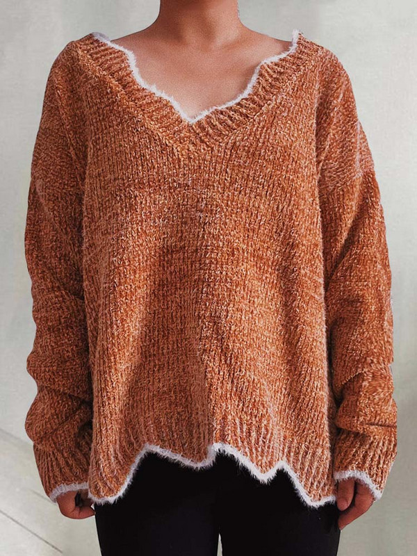 Γυναικείο πουλόβερ με ζιβάγκο σενίλ 2022 Νέα χειμερινή ψεύτικη γούνα βιζόν πάχυνση Ζεστά πουλόβερ Ακανόνιστα χαλαρά πλεκτά μπλουζάκια 4XL 5XL