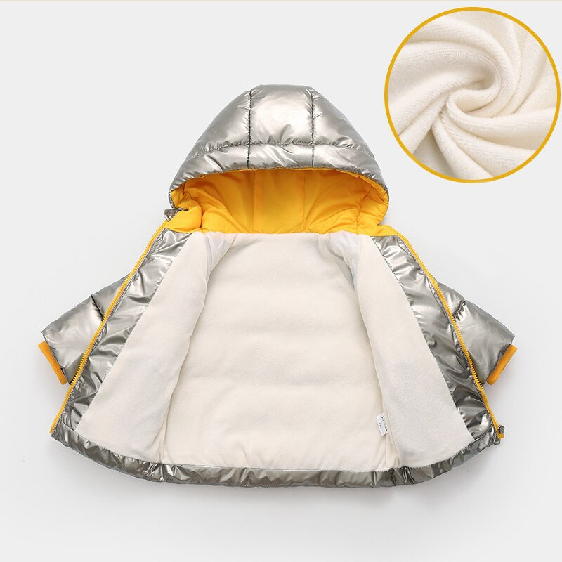 2 3 4 5 6 godina Zimska puhasta jakna za dječake Topla modna kaputa s patentnim zatvaračem za male princeze Djevojčice s kapuljačom Vodootporna gornja odjeća Dječja odjeća