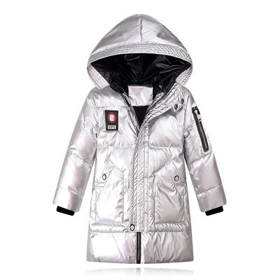 Ρωσία Snowsuit Παιδικά Αγόρια πουπουλένια μπουφάν Χειμερινό Παιδικά Πάρκα Παχύ Ζεστά Ενδύματα για Έφηβο 6 8 10 12 14 15 Χρόνια Παλτό FM095