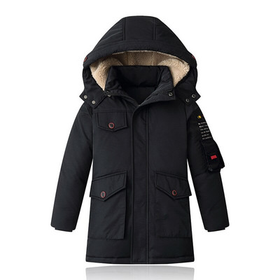 Ρωσία Snowsuit Παιδικά Αγόρια πουπουλένια μπουφάν Χειμερινό Παιδικά Πάρκα Παχύ Ζεστά Ενδύματα για Έφηβο 6 8 10 12 14 15 Χρόνια Παλτό FM095