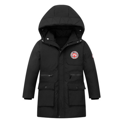 Ρωσία Snowsuit Παιδικά Αγόρια πουπουλένια μπουφάν Χειμερινό Παιδικά Πάρκα Παχύ Ζεστά Ενδύματα για Έφηβο 6 8 10 12 14 15 Χρόνια Παλτό FM095