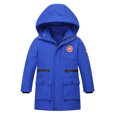 Ρωσία Snowsuit Παιδικά Αγόρια πουπουλένια μπουφάν Χειμερινό Παιδικά Πάρκα Παχύ Ζεστά Ενδύματα για Έφηβο 6 8 10 12 14 15 Χρόνια Παλτό FM095