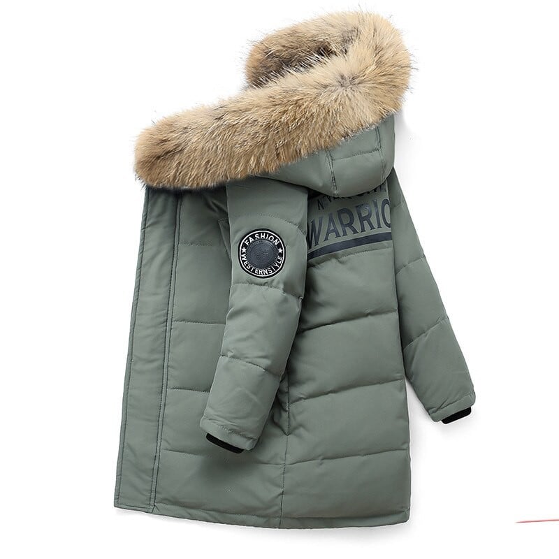 Rusija Snowsuit Vaikų berniukų pūkinė striukė Vaikiška Parka Vaikiški Parkai Stori šilti viršutiniai drabužiai paaugliams 6 8 10 12 14 15 metų paltas LC249