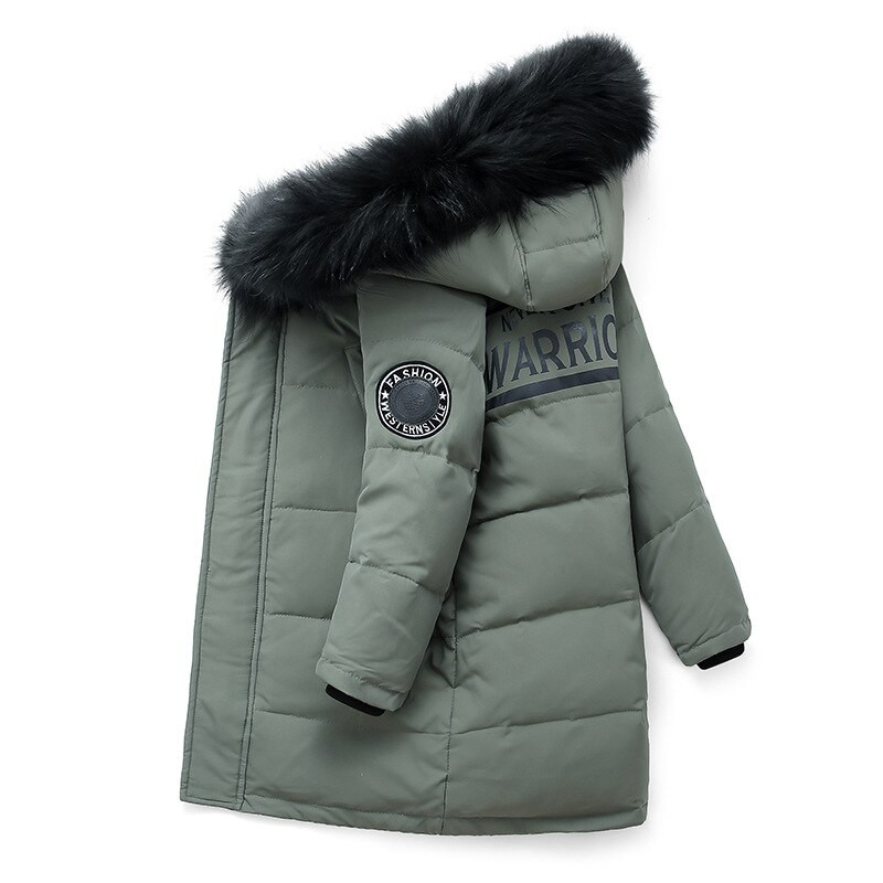Rusija Snowsuit Vaikų berniukų pūkinė striukė Vaikiška Parka Vaikiški Parkai Stori šilti viršutiniai drabužiai paaugliams 6 8 10 12 14 15 metų paltas LC249